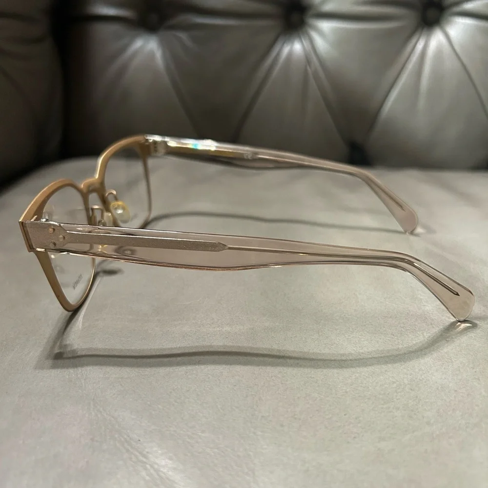 CELINE CL41456 Titanium Gold Square Eyeglasses Made in Italy w/ Case